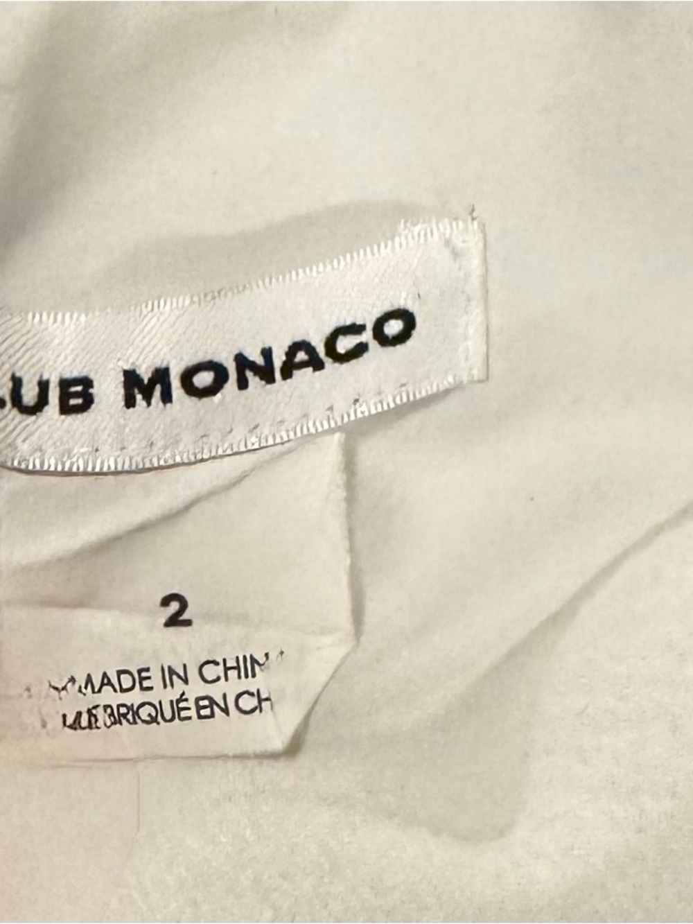 Club Monaco Ivory Scallop-Trim Short Dress - Picture 4 of 5